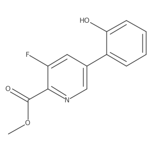 Methyl 3-fluoro-5-(2-hydroxyphenyl)pyridine-2-carboxylate Structure