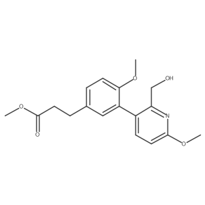 Benzenepropanoic acid, 3-[2-(hydroxymethyl)-6-methoxy-3-pyridinyl]-4-methoxy-, methyl ester结构式