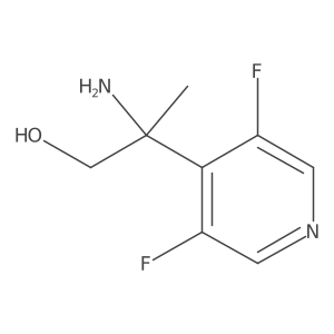 2-Amino-2-(3,5-difluoropyridin-4-yl)propan-1-ol结构式