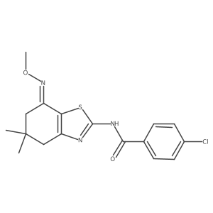 N-(7-(Azamethoxymethylene)-5,5-dimethyl(4,5,6-trihydrobenzothiazol-2-YL))(4-chlorophenyl)formamide结构式