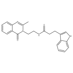 3-(1H-indol-3-yl)-N-[2-(2-methyl-4-oxoquinazolin-3(4H)-yl)ethyl]propanamide结构式