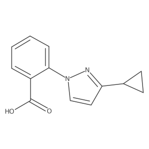 2-(3-cyclopropyl-1H-pyrazol-1-yl)benzoic acid结构式