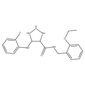 N-[(2-ethoxyphenyl)methyl]-5-[(2-fluorophenyl)amino]-1H-1,2,3-triazole-4-carboxamide Structure