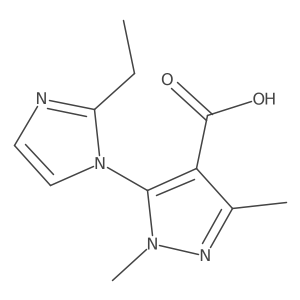 5-(2-ethyl-1H-imidazol-1-yl)-1,3-dimethyl-1H-pyrazole-4-carboxylic acid Structure