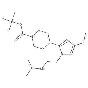 tert-butyl 4-(4-ethyl-1-(2-(isopropylamino)ethyl)-1H-imidazol-2-yl)piperidine-1-carboxylate Structure