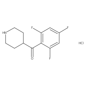 4-(2,4,6-Trifluorobenzoyl)piperidine hydrochloride Structure