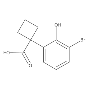 1-(3-Bromo-2-hydroxyphenyl)cyclobutane-1-carboxylic acid结构式