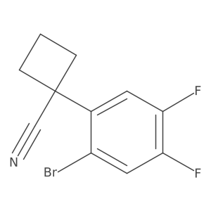1-(2-Bromo-4,5-difluorophenyl)cyclobutane-1-carbonitrile Structure