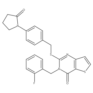 3-(2-fluorobenzyl)-2-{[4-(2-oxopyrrolidin-1-yl)benzyl]sulfanyl}thieno[3,2-d]pyrimidin-4(3H)-one Structure