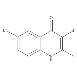 6-Bromo-4-hydroxy-3-iodo-2-methylquinoline Structure