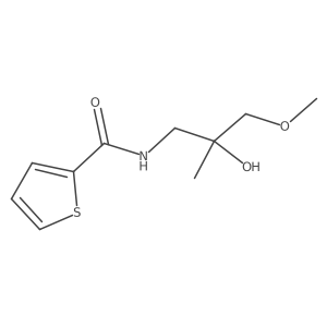N-(2-hydroxy-3-methoxy-2-methylpropyl)thiophene-2-carboxamide结构式