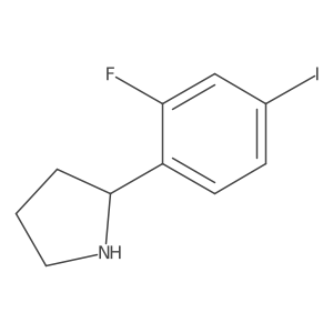 2-(2-Fluoro-4-iodophenyl)pyrrolidine结构式