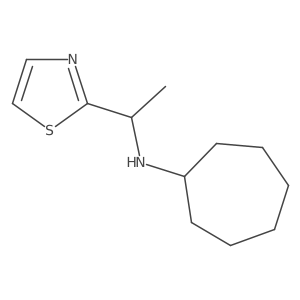 N-[1-(1,3-thiazol-2-yl)ethyl]cycloheptanamine结构式