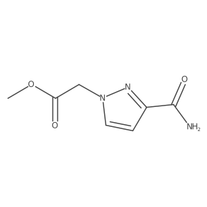 Methyl 2-(3-carbamoyl-1H-pyrazol-1-yl)acetate结构式