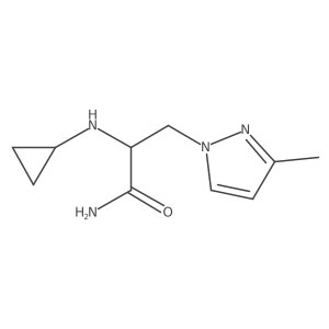 2-(cyclopropylamino)-3-(3-methyl-1H-pyrazol-1-yl)propanamide Structure
