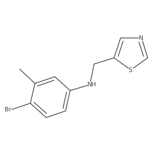 4-Bromo-3-methyl-N-(thiazol-5-ylmethyl)aniline Structure