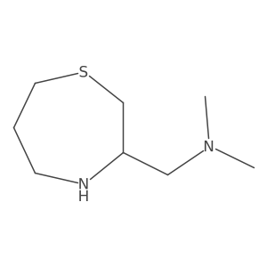 N,N-dimethyl-1-(1,4-thiazepan-3-yl)methanamine结构式