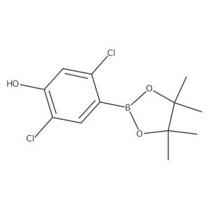 2,5-Dichloro-4-(4,4,5,5-tetramethyl-1,3,2-dioxaborolan-2-yl)phenol Structure