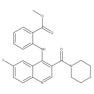 Methyl 2-{[6-fluoro-3-(thiomorpholine-4-carbonyl)quinolin-4-YL]amino}benzoate Structure