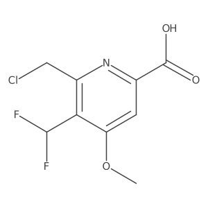 2-(Chloromethyl)-3-(difluoromethyl)-4-methoxypyridine-6-carboxylic acid结构式