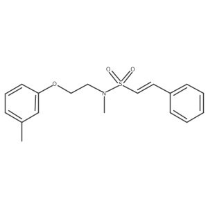 N-methyl-N-[2-(3-methylphenoxy)ethyl]-2-phenylethene-1-sulfonamide结构式