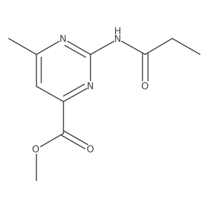 Methyl 6-methyl-2-propionamidopyrimidine-4-carboxylate结构式