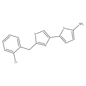 5-(2-(2-Chlorobenzyl)thiazol-4-yl)thiophen-2-amine Structure