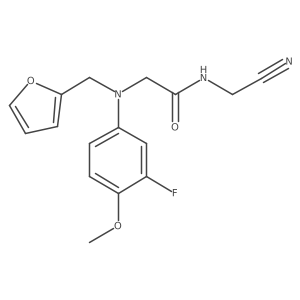 N-(cyanomethyl)-2-[(3-fluoro-4-methoxyphenyl)[(furan-2-yl)methyl]amino]acetamide Structure
