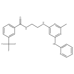 N-(2-((2-methyl-6-(pyridin-2-ylamino)pyrimidin-4-yl)amino)ethyl)-3-(trifluoromethyl)benzamide结构式
