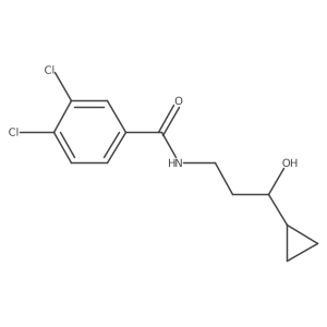 3,4-dichloro-N-(3-cyclopropyl-3-hydroxypropyl)benzamide结构式