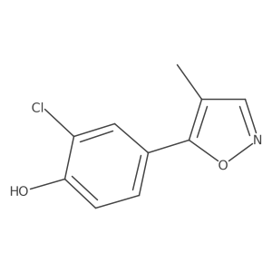 2-Chloro-4-(4-methylisoxazol-5-yl)phenol结构式