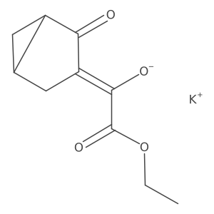 Potassium 2-ethoxy-2-oxo-1-((1S,5S)-2-oxobicyclo[3.1.0]hexan-3-ylidene)ethan-1-olate结构式