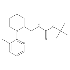 Tert-butyl ((1-(3-methylpyrazin-2-yl)piperidin-2-yl)methyl)carbamate Structure