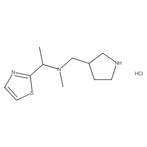 N-methyl-N-(pyrrolidin-3-ylmethyl)-1-(thiazol-2-yl)ethanamine hydrochloride Structure