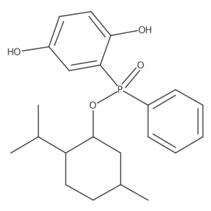 (Sp)-(1R,2S,5R)-2-Isopropyl-5-methylcyclohexyl (2,5-dihydroxyphenyl)(phenyl)phosphinate结构式