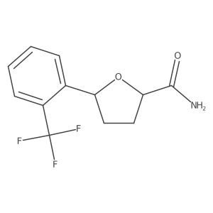 5-[2-(Trifluoromethyl)phenyl]oxolane-2-carboxamide Structure