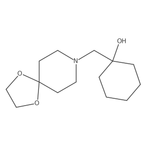 1-((1,4-Dioxa-8-azaspiro[4.5]decan-8-yl)methyl)cyclohexan-1-ol结构式
