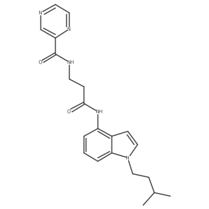 N-(3-{[1-(3-methylbutyl)-1H-indol-4-yl]amino}-3-oxopropyl)pyrazine-2-carboxamide Structure