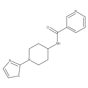 N-(1-(thiazol-2-yl)piperidin-4-yl)nicotinamide结构式