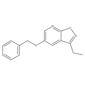 5-(Benzylsulfanyl)-3-ethyl-[1,2]oxazolo[5,4-b]pyridine结构式