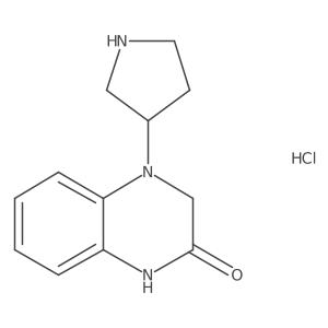4-(Pyrrolidin-3-yl)-1,2,3,4-tetrahydroquinoxalin-2-one hydrochloride结构式