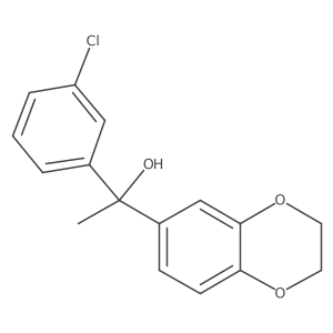 1,4-Benzodioxin-6-methanol, I+/--(3-chlorophenyl)-2,3-dihydro-I+/--methyl- Structure