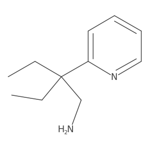 2-[3-(Aminomethyl)pentan-3-yl]pyridine Structure