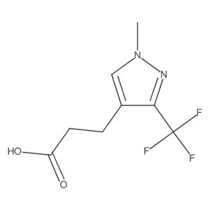 3-[1-methyl-3-(trifluoromethyl)-1H-pyrazol-4-yl]propanoic acid Structure
