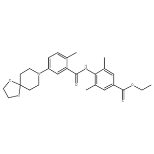 Ethyl 4-[[5-(1,4-dioxa-8-azaspiro[4.5]decan-8-yl)-2-methyl-benzoyl]amino]-3,5-dimethyl-benzoate Structure