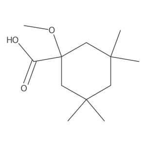 1-Methoxy-3,3,5,5-tetramethylcyclohexane-1-carboxylic acid Structure