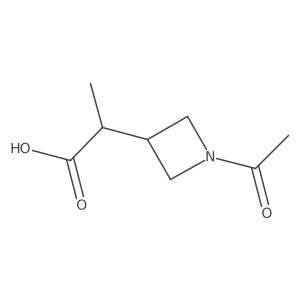2-(1-Acetylazetidin-3-yl)propanoic acid结构式