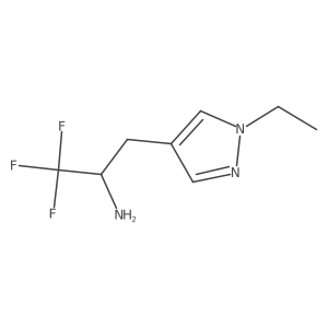3-(1-ethyl-1H-pyrazol-4-yl)-1,1,1-trifluoropropan-2-amine Structure