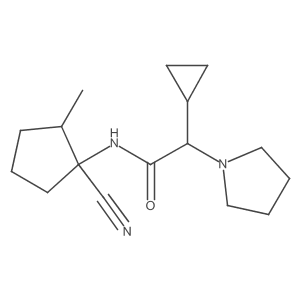 N-(1-Cyano-2-methylcyclopentyl)-2-cyclopropyl-2-pyrrolidin-1-ylacetamide Structure