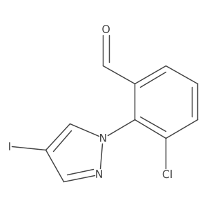3-Chloro-2-(4-iodo-1H-pyrazol-1-yl)benzaldehyde Structure